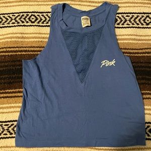 PINK Cornflower blue crop top